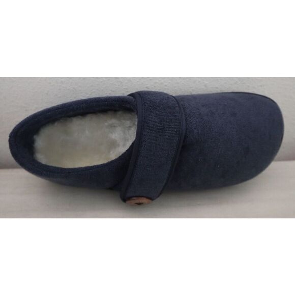 Glolily WMN Sz 10M Navy Kelly Faux Shearling Lined Indoor/Outdoor Comfy Slippers - Picture 16 of 16
